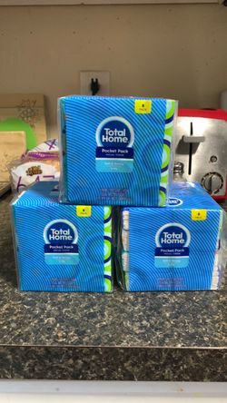 Total Home Pocket Pack Facial Tissues-3-8ct($8.97+ Value)