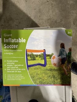 Inflatable Soccer Net And Ball Set- Brand New