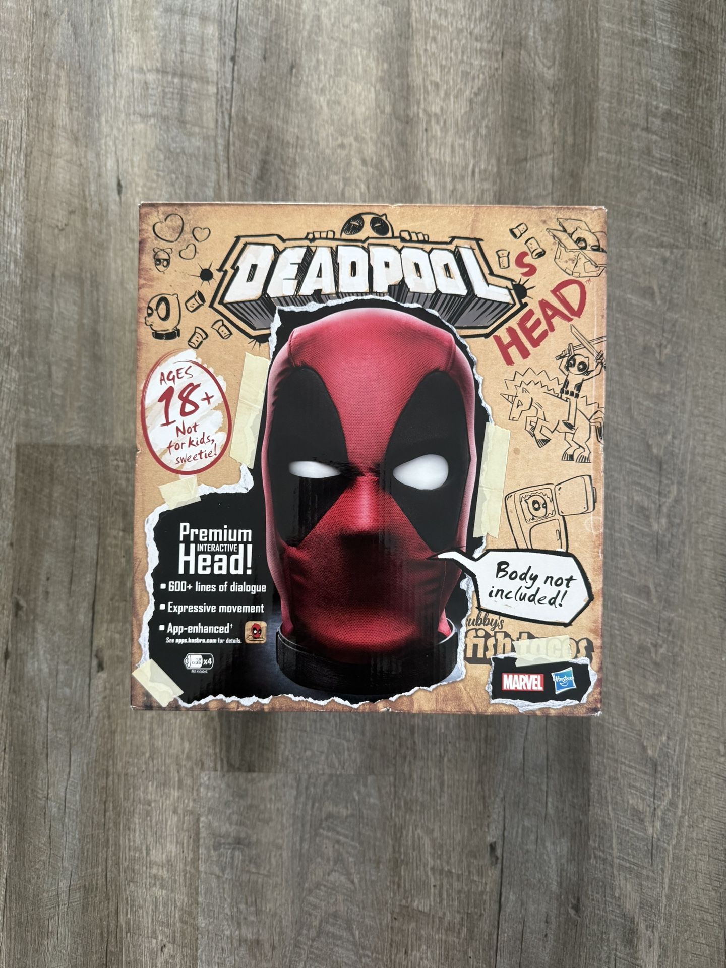 In Hand, Brand New, Never Opened - Hasbro - Marvel Legends - Interactive Deadpool Head - 1:1 Scale Replica - Animatronic Talking and Moving Head