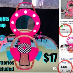 $17 Lol Surprise Vanity/Salon large Case with Ligths Batteries included