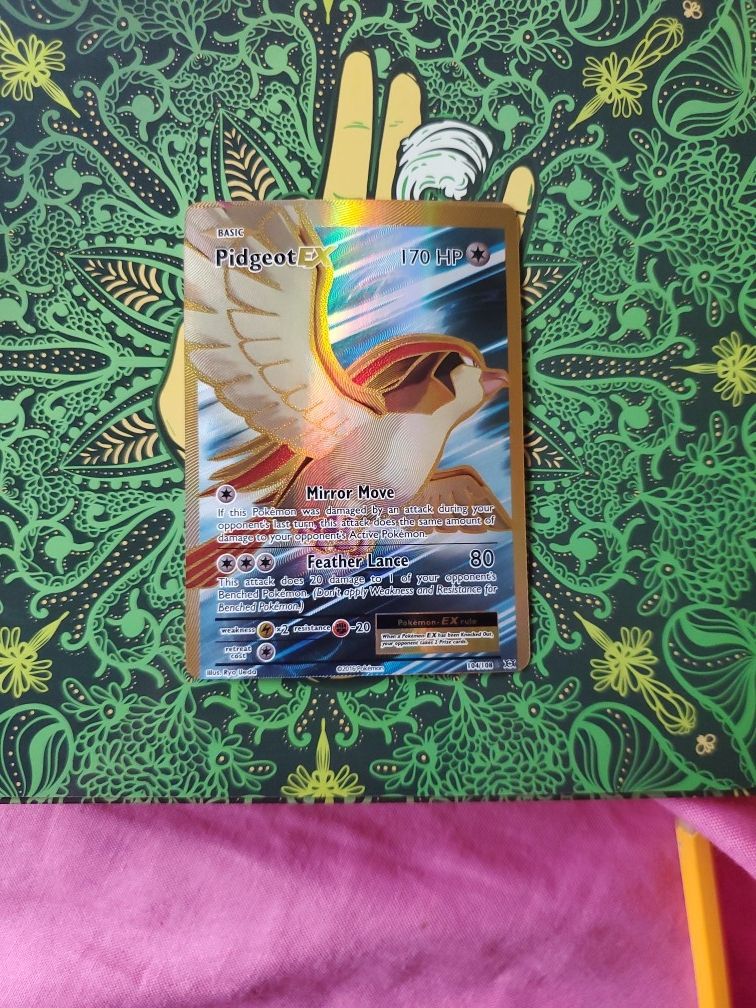 Super Rare Erorr Pidgeot Ex Gold Card Miscut