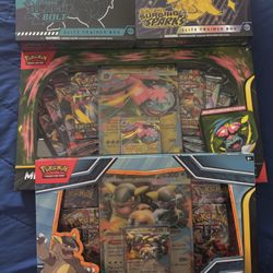 Black Bolt & Surging Sparks ETB MEGA Venusaur PC MEGA Kangaskhan SEALED BUNDLE!!