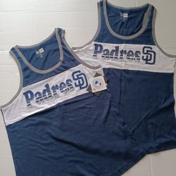 Women's San Diego Padres New Era 5th & Ocean Tank Tops size S and M