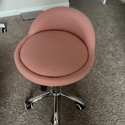 Pink Rolling Chair