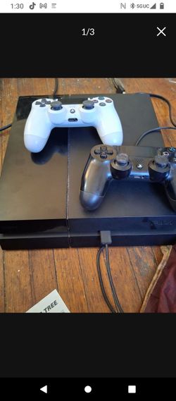 Ps4 slim with 2 controllers. For repair
