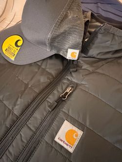 Carhartt Men jacket and Cap Grey