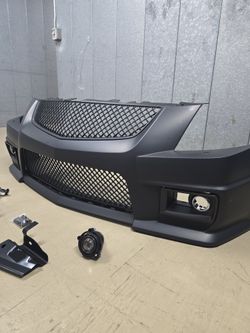 08-13 Cadillac CTS-V Style Front Bumper w/ Black Front Grille with FOG Lights