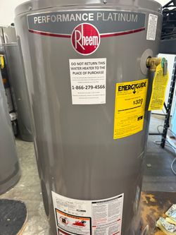 New Water Heater Rheem Performance Platinum Gas