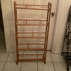 Wooden Media Storage Rack Shelves For CD Or Other Media  46” X 22.5 X 7.5”