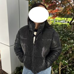 Black Puffer Jacket Size M