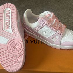 Pink LV Trainer Sneakers
