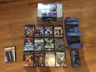 PlayStation 2 games and controllers