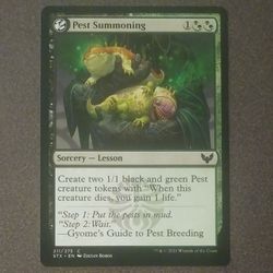 MTG 2021 Pest Summoning #211 Sorcery Lesson STX Strixhaven Magic The Gathering Card Game Wizards Of The Coast Collectible