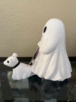 Ghost Walking Dog Halloween Figurine