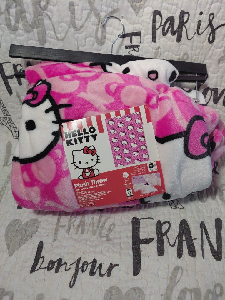 Hello Kitty Plush Throw