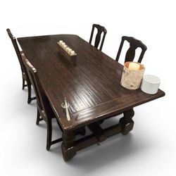 Pottery Barn Solid Wood Toscana Dining Set - 6 Chairs (Delivery Available)