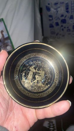 24k Gold Greek Plate