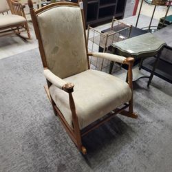 Another Rocking Chair. Seat And Back Are Upholstered 