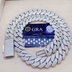 VVS Moissanite Cuban Chain 16 Inch