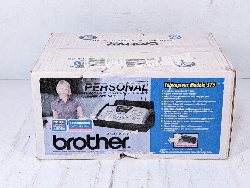 Brother FAX-575 Personal Fax Machine Printer Copier - Brand New Sealed