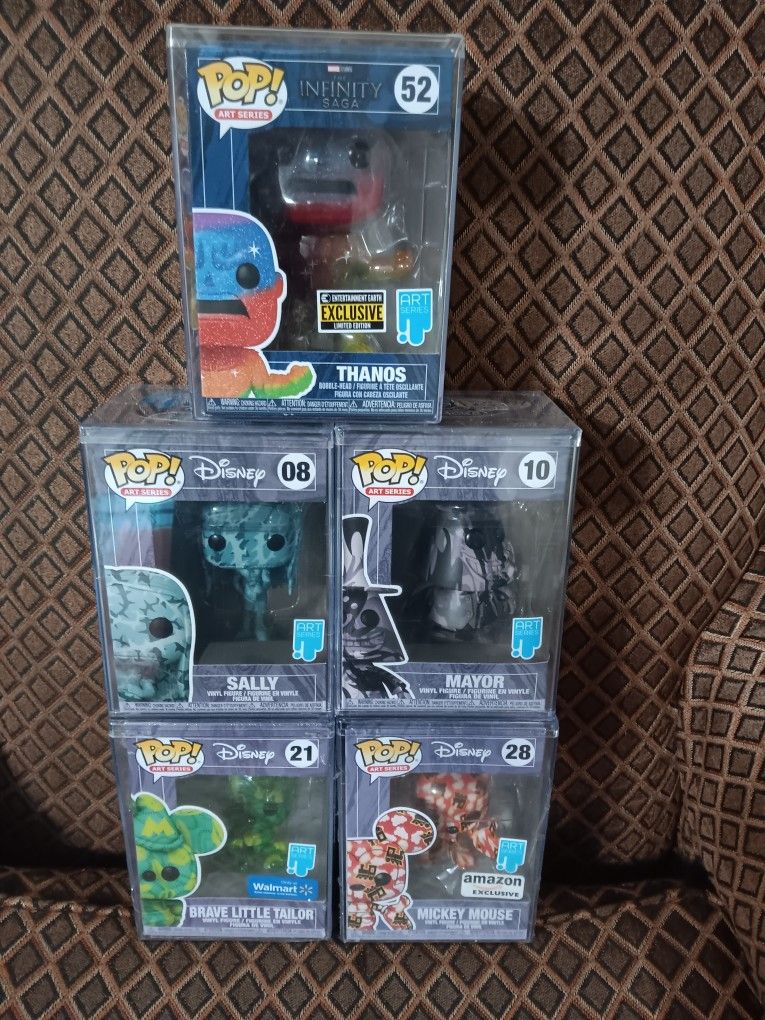 Funko Art Series Lot In Hard Case Protectors