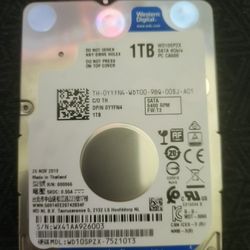 WD 1TB 5400rpm 2.5 Inch Hard Drive
