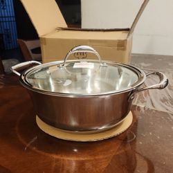 (Princess House) Princess Heritage Tri-Ply Stainless Steel 6-Qt./5.6l Dutch Oven