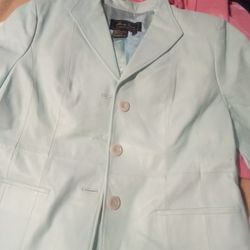 Leather Button Jacket