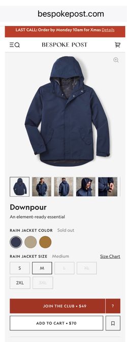 The Portland Rain Jacket LINE OF TRADE (Navy) - Men’s