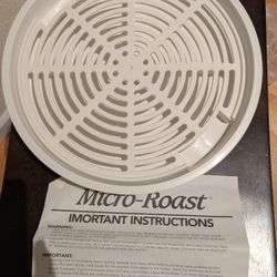NEW - Micro-Roast - Microwave Roaster Broiler - Basting Tray and Roasting Rack 
