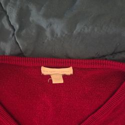 New York & Company Red Knit Sweater Size L