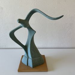Seagull Sculpture MCM Wood Base 15” Tall 13” Wide