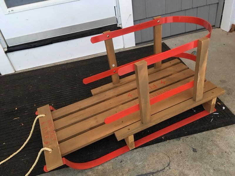 Nantucket flyer wooden and metal toddler sled excellent condition used once