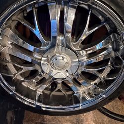 Very nice 22-in rims on tires  no need for them possible trades