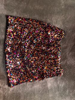 Multicolor Sequin Mini Skirt