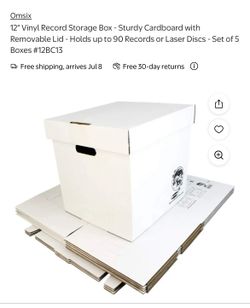 12” Sturdy Vinyl Record/Album Storage Boxes- Best Price you will see anywhere 