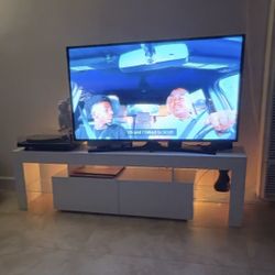 TV Stand With lED Strip Lights 