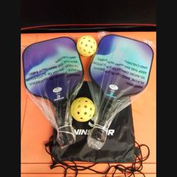 2 PICKLEBALL PADDLES SET WITH ACCESSORIES _NEW_$20 