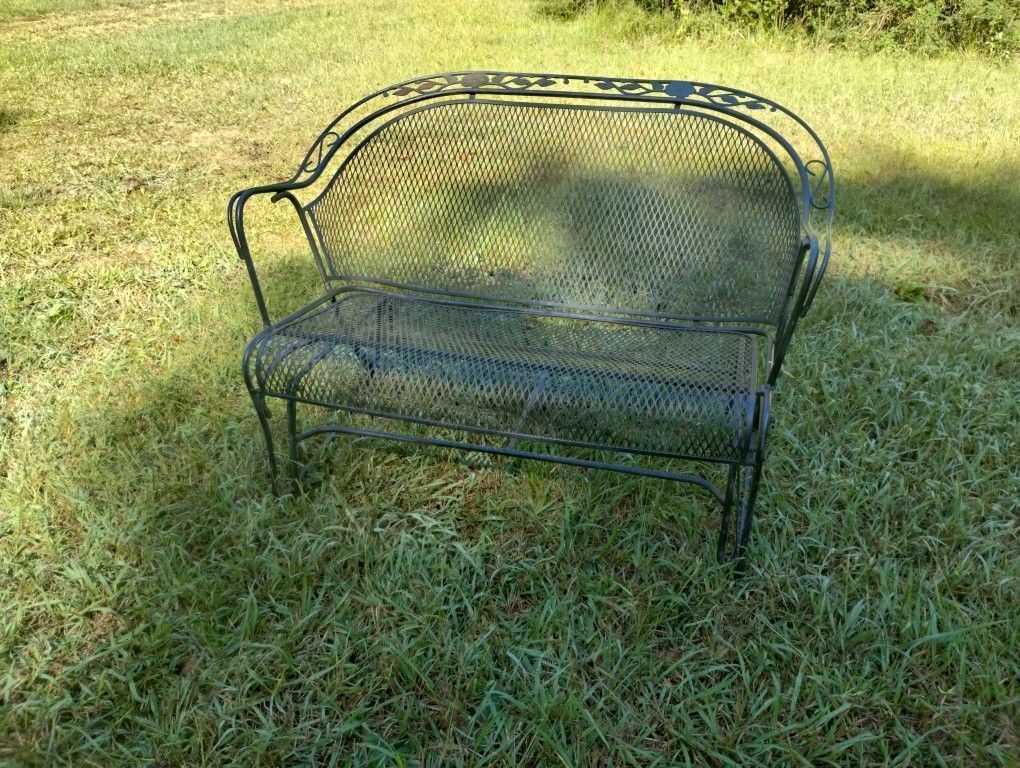 Vintage Wrought Iron Loveseat Glider for Sale in Sophia, NC OfferUp