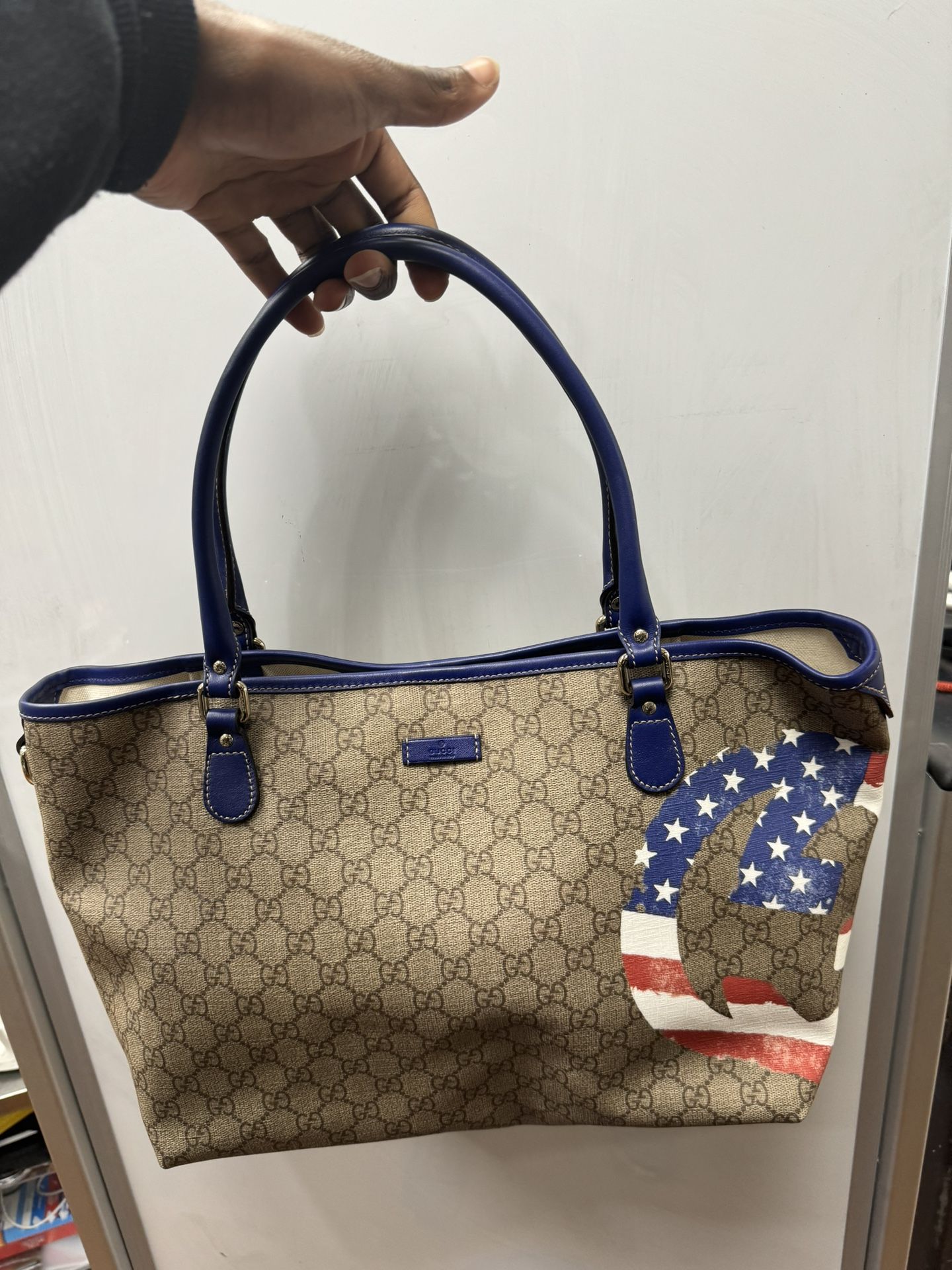 Gucci GG Supreme American Flag UNICEF Joy Tote