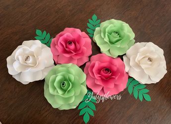 Paper flowers 💐 paper roses 🌹 flores de papel