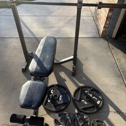 Weights With Bench & Bar