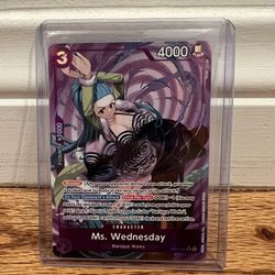 One Piece Card Game MS. WEDNESDAY EB01-034 SR Alternate Art Memorial Collection English