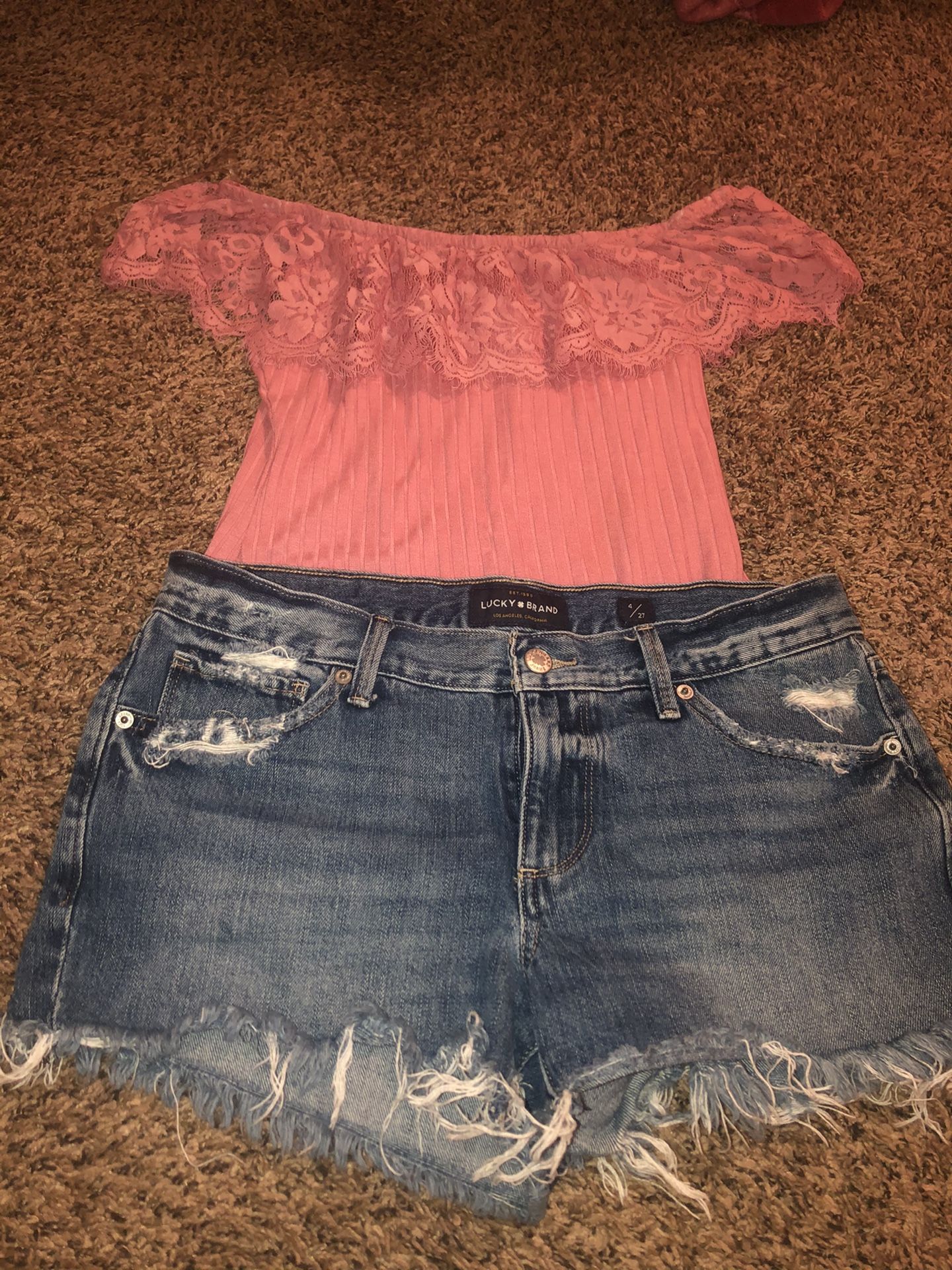 Lucky brand size 4 /27 and top size large