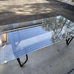 Glass coffee table