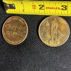 Vintage The Crayola Factory Souvenir Gold Tone Coin Token