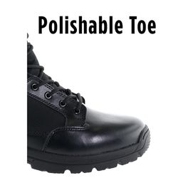 Interceptor Pilot Men’s Zippered Tactical Work Boots, Slip Resistant, Waterproof, Black