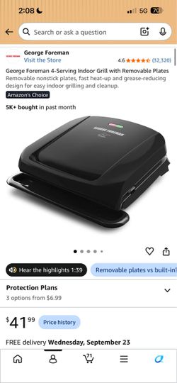 George Foreman 4-Serving Indoor Grill