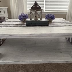 Custom Finished Rustic Farmhouse Coffee Table 