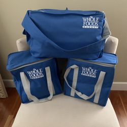 Whole Foods insulated Cooler Bags Set Of 3 - Unused